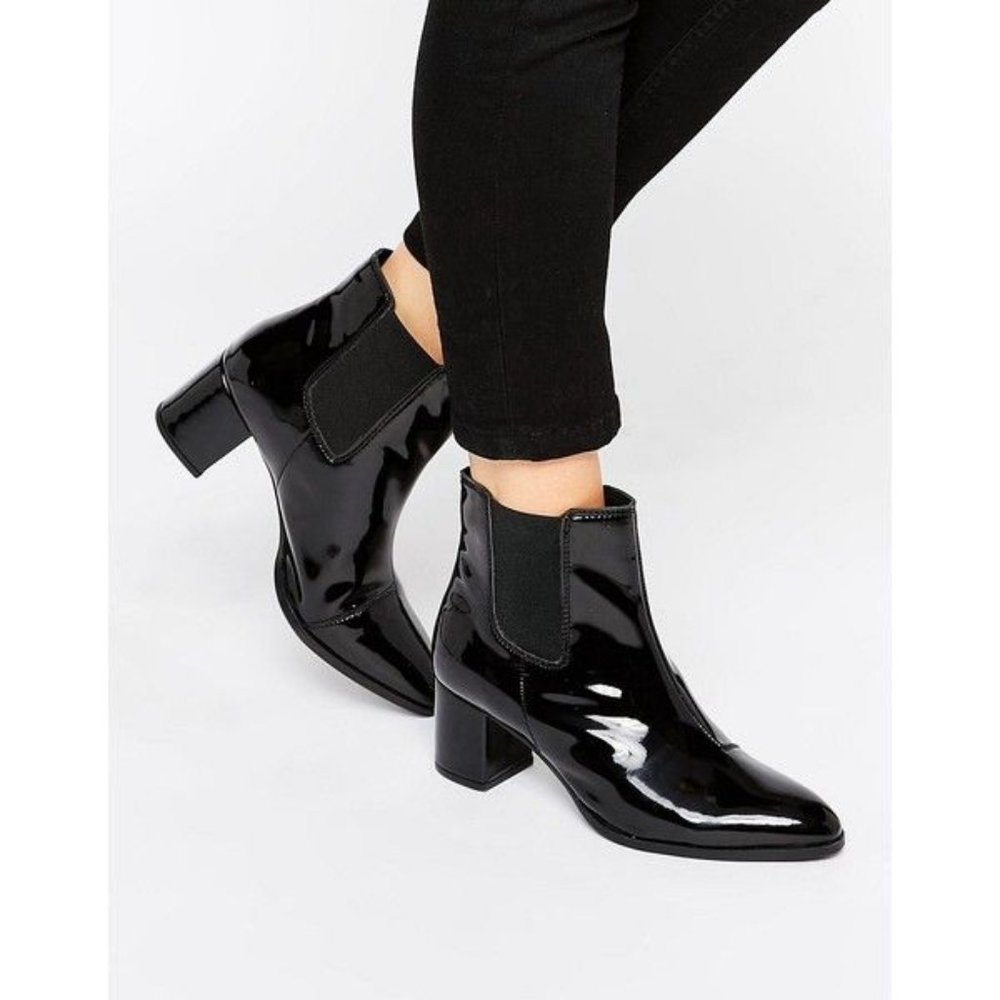 Patent Leather Booties